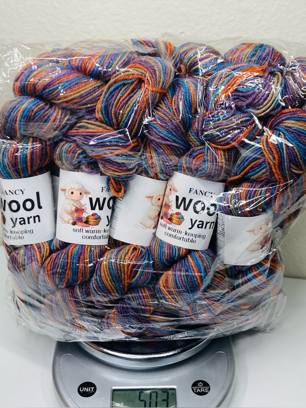 10 NEW Fancy Wool Yarn 470+g 85% Australian Wool 10% Camel 5% Anti-Pilling Fiber